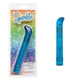 Sparkle Slim G-Vibe Blue Waterproof G-Spot Massager with Three Speeds and Glitter Finish BULLETS